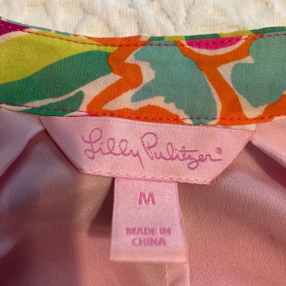 Lilly Pulitzer Silk Top Lulu - Picture 2 of 3